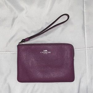 Purple Coach wristlet